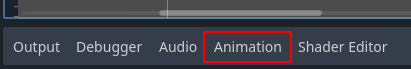 La posición del panel de animación