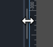 Redimensionando un panel en el editor