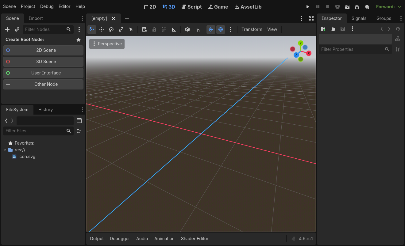 ../../_images/nodes_and_scenes_01_empty_editor.webp